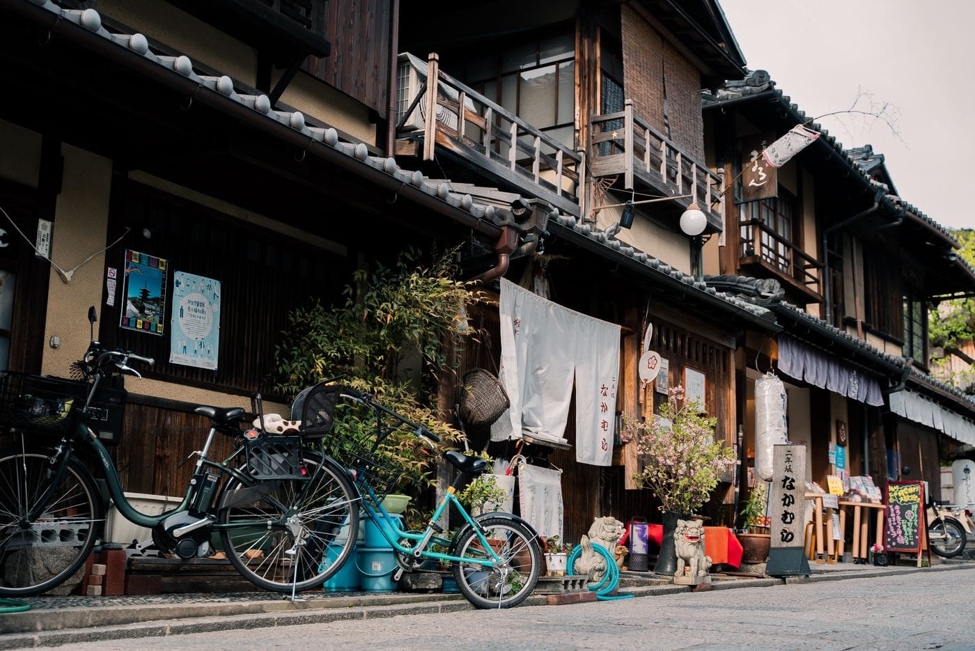 Traditional machiya lane in Kyoto