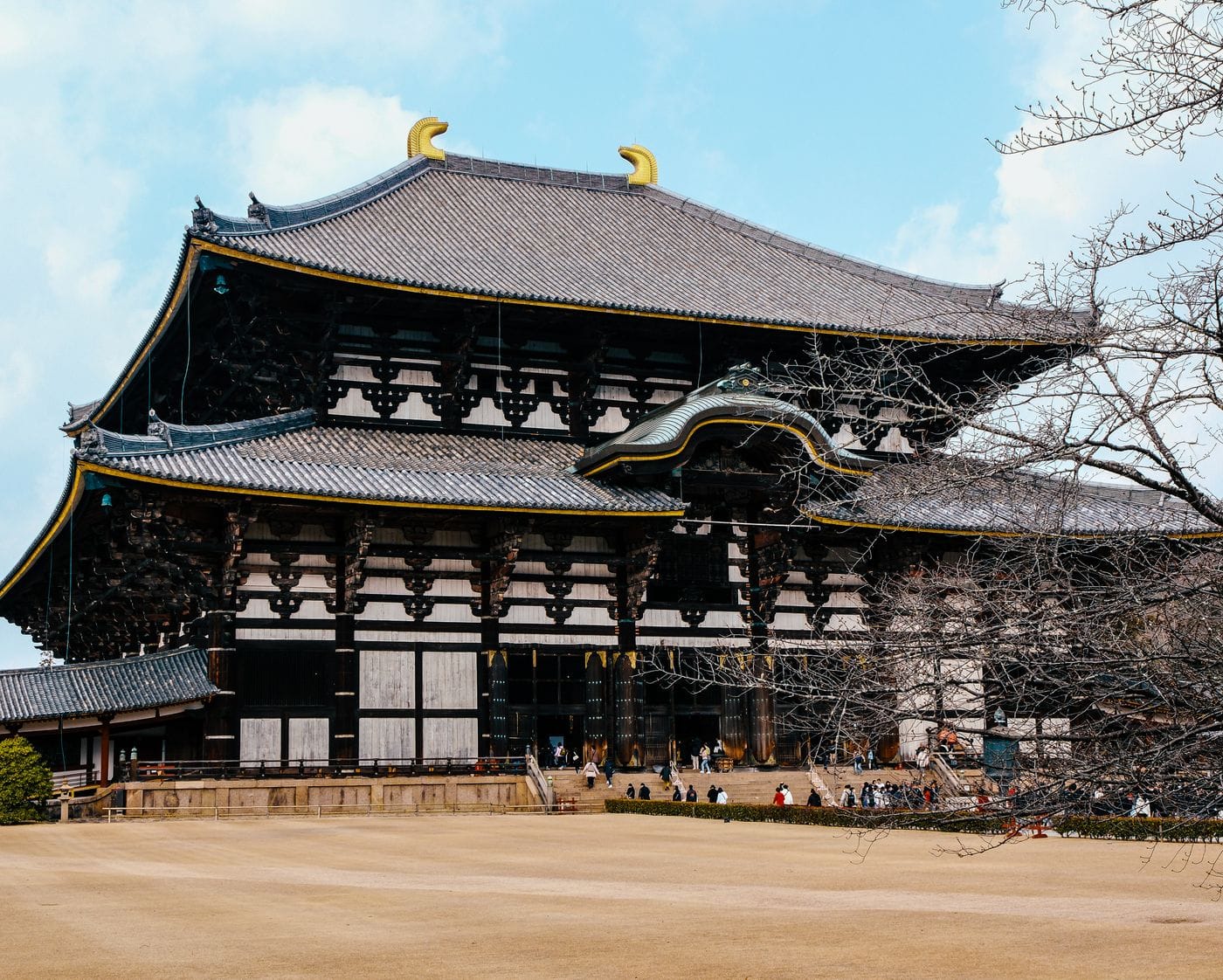 Discover the architectural beauty of Todaiji Temple in Nara, Japan with this captivating image.